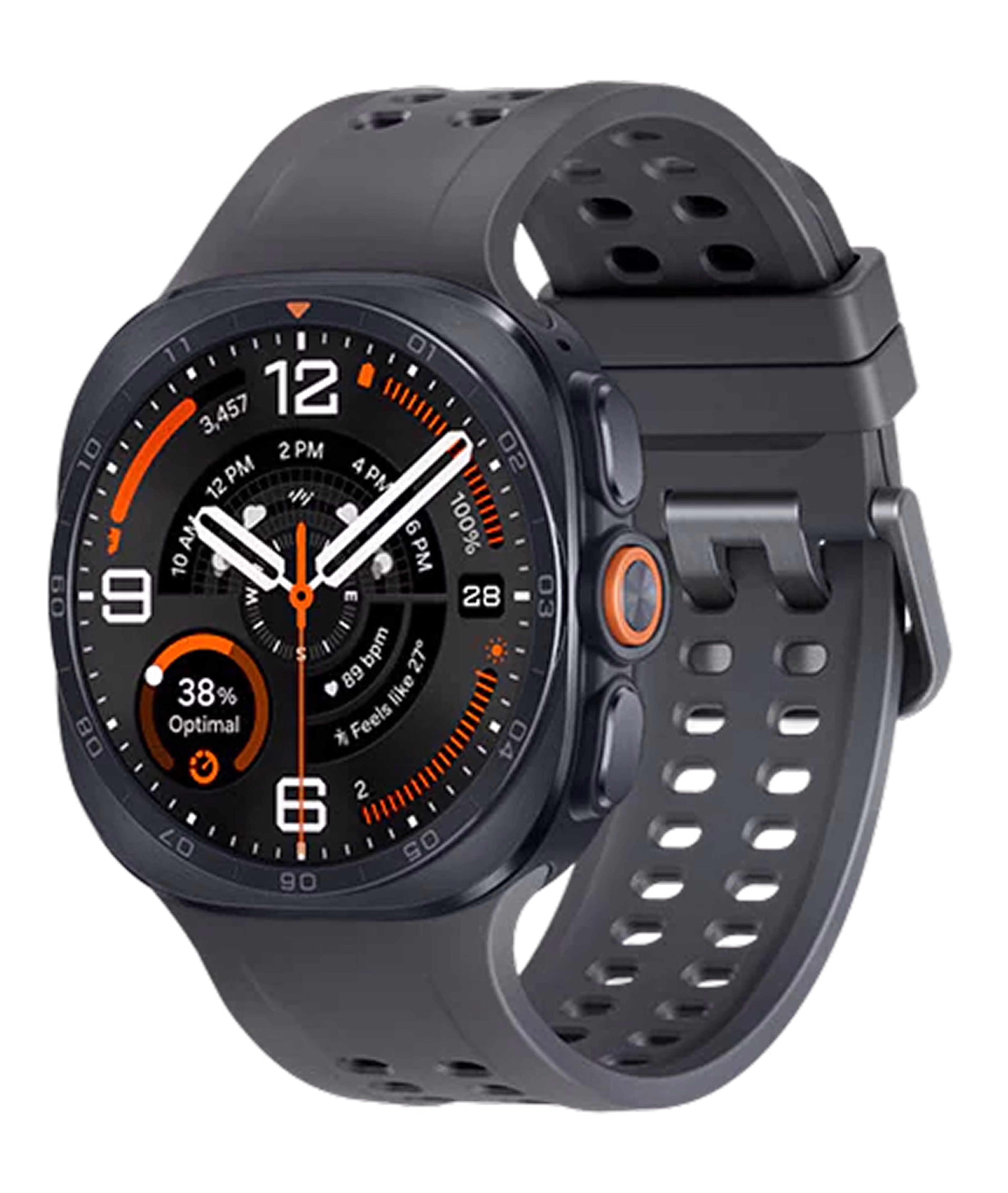 Samsung Galaxy Watch Ultra2 4G LTE 47mm Titanium Grey Case with Black Marine Band S/M/L