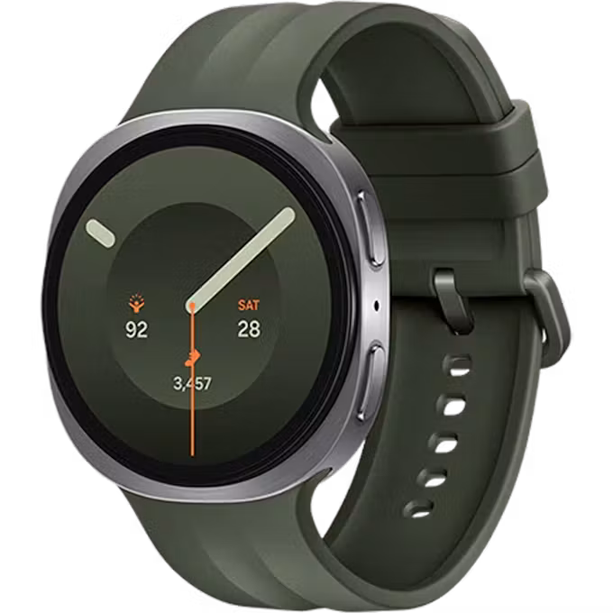 Samsung Galaxy Watch9 44mm Silver Case with Olive Sport Band M/L