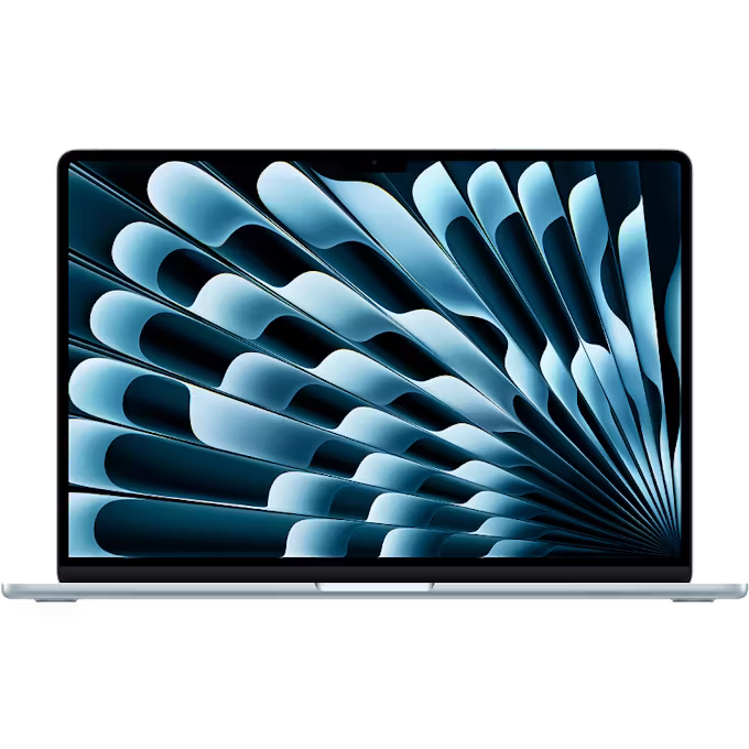Apple MacBook Air 15-inch (2025) M4 chip with 10-core CPU 10-core GPU and 16-core Neural Engine 16GB unified memory 256GB SSD Sky Blue