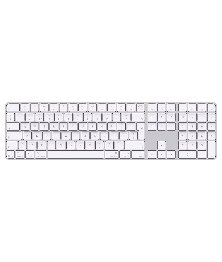 Apple Magic Keyboard (2024) with Touch ID and Numeric Keypad - British English - White