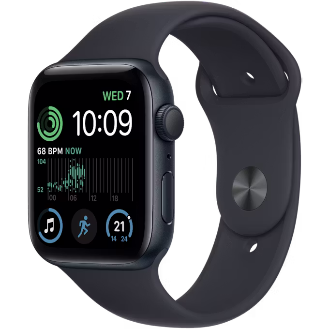 Apple Watch SE (2022) GPS 44mm Midnight Aluminium Case with Midnight Regular Sport Band