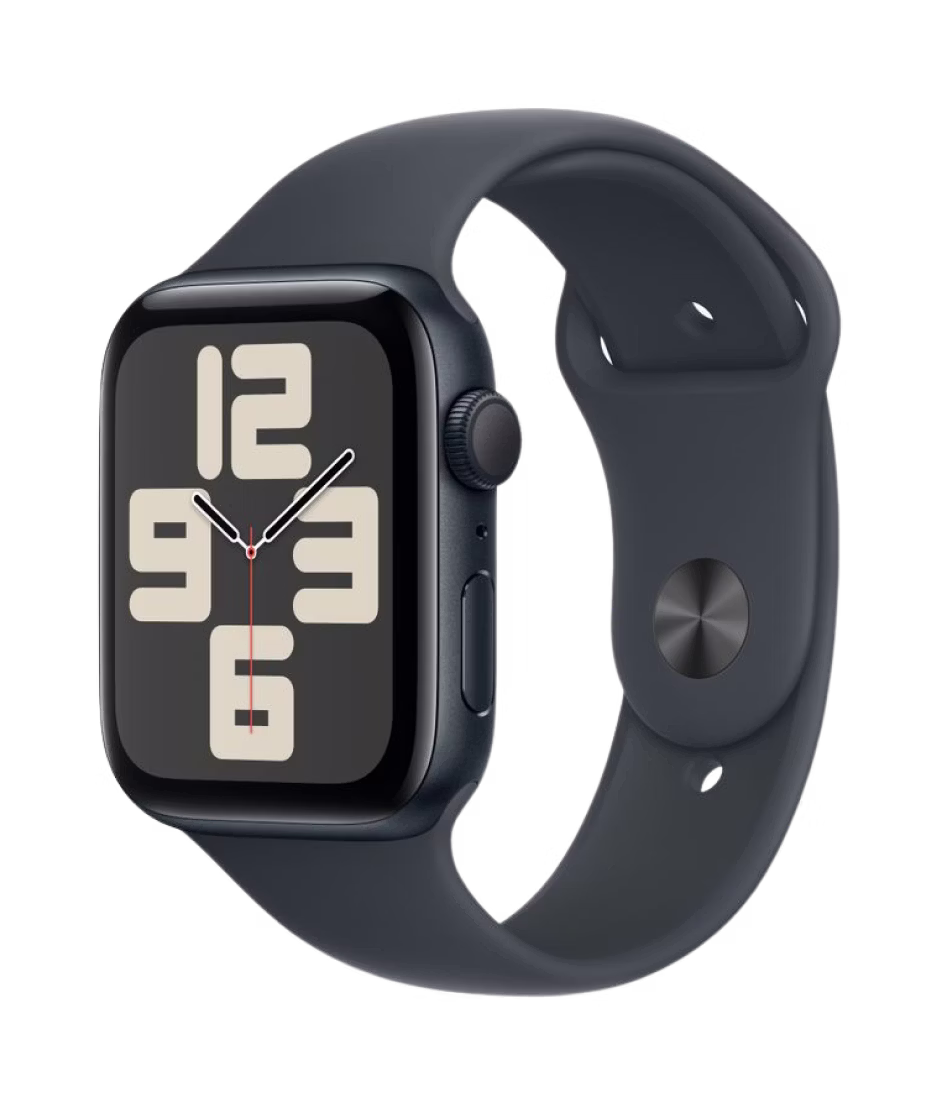 Apple Watch SE (2024) GPS 44mm Midnight Aluminium Case with Midnight S/M Sport Band