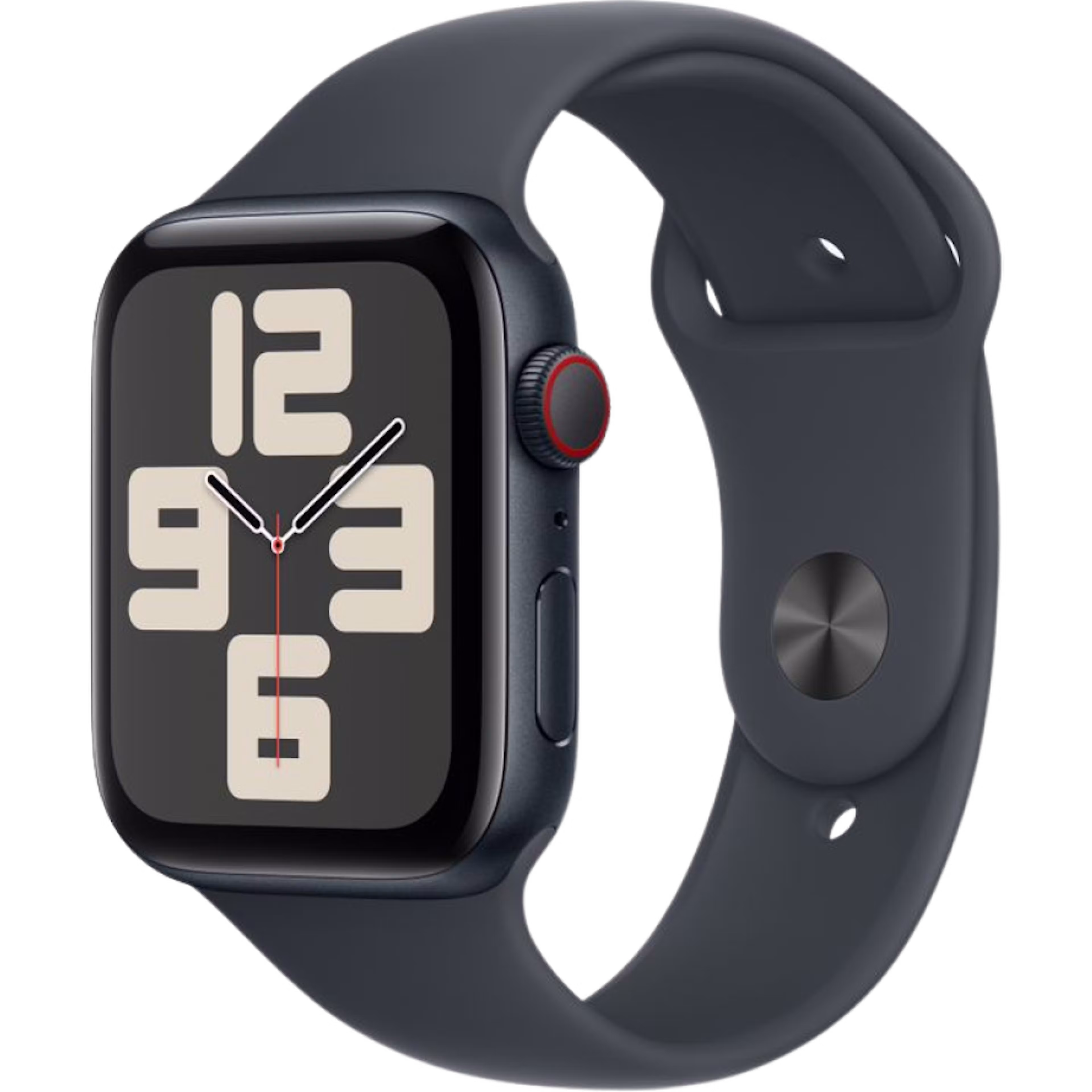 Apple Watch SE (2024) GPS + Cellular 44mm Midnight Aluminium Case with Midnight S/M Sport Band