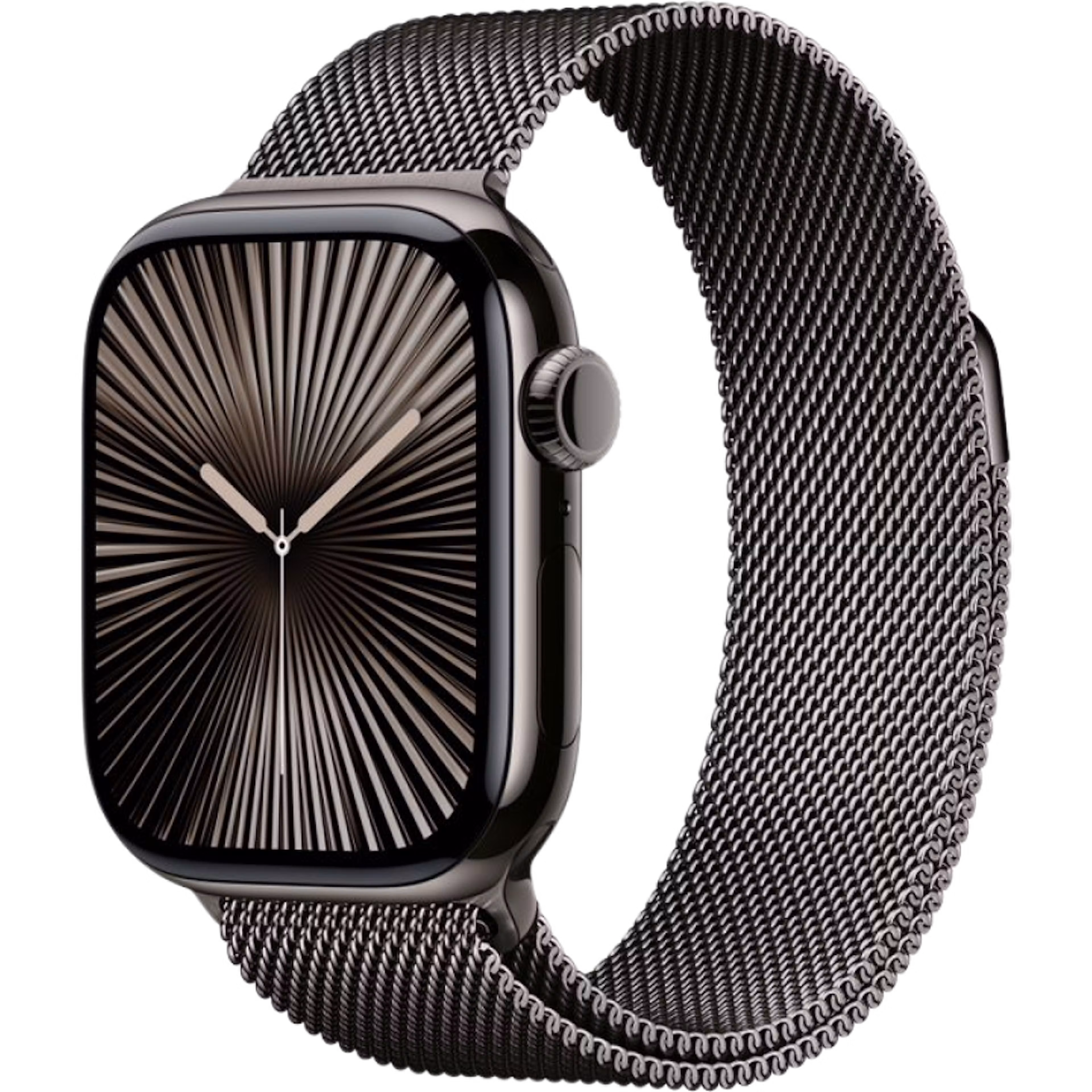 Apple Watch Series 10 GPS + Cellular 42mm Slate Titanium Case with Slate Milanese Loop