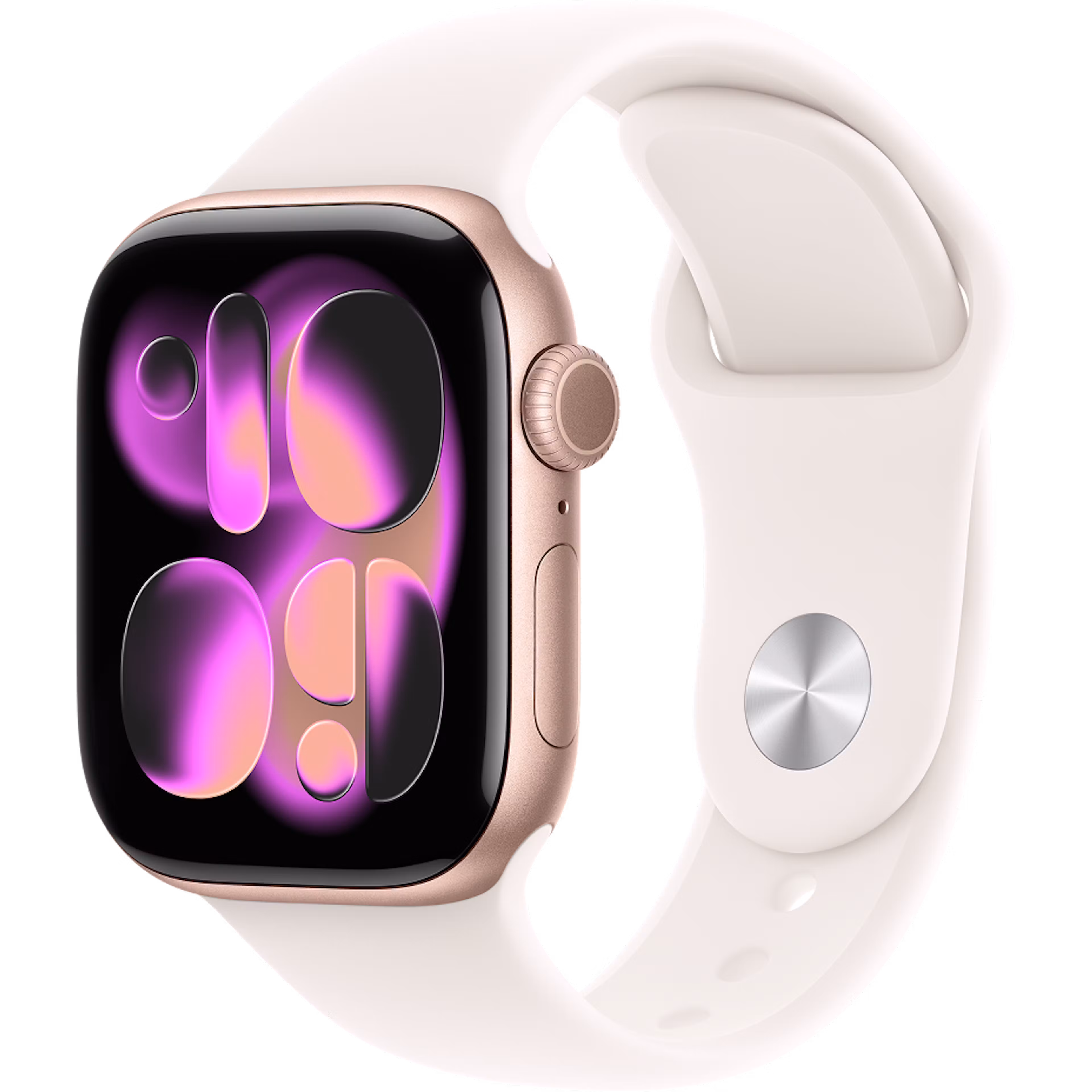 Apple Watch Series 11 GPS 42mm Rose Gold Aluminium Case with Light Blush Sport Band S/M