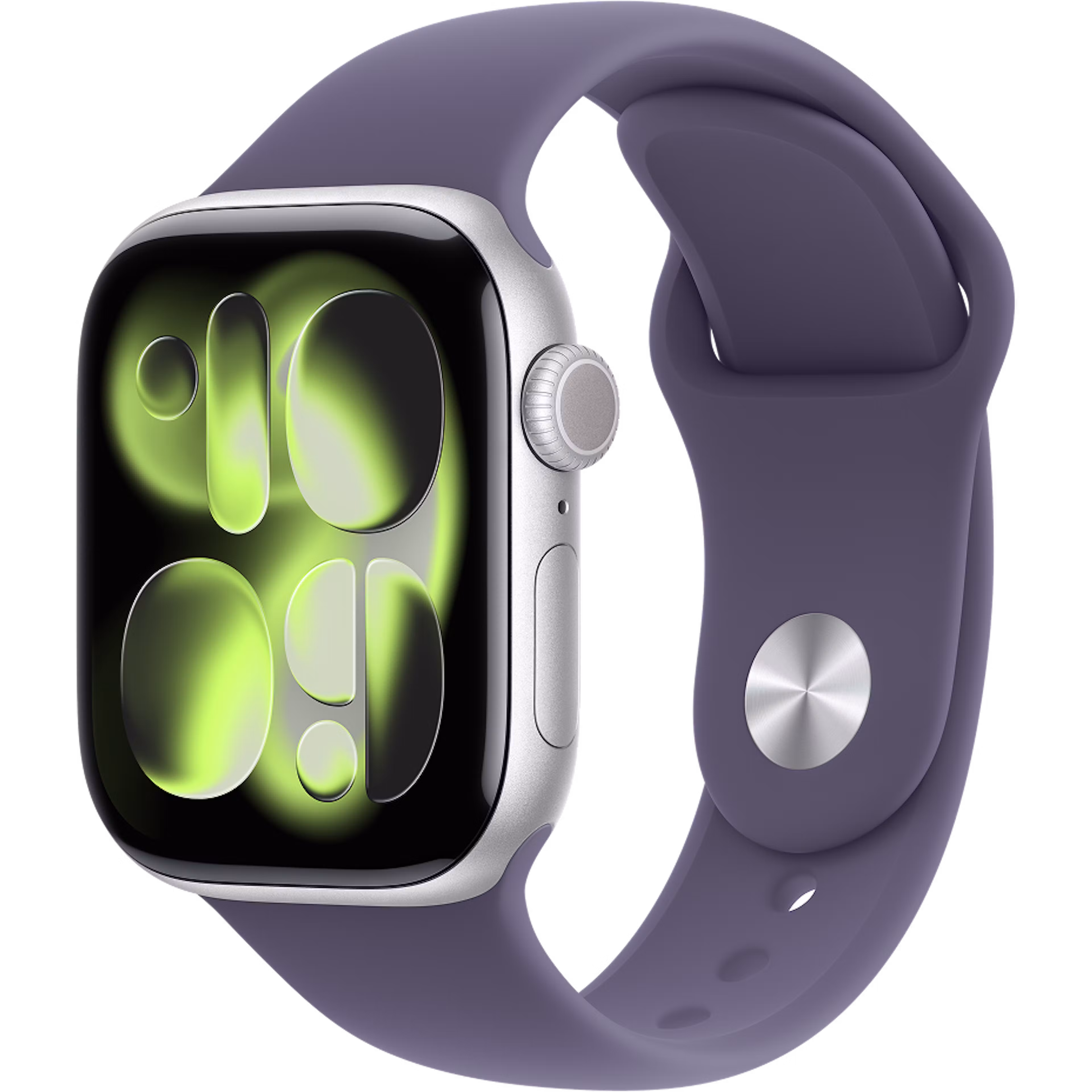 Apple Watch Series 11 GPS 42mm Silver Aluminium Case with Purple Fog Sport Band S/M