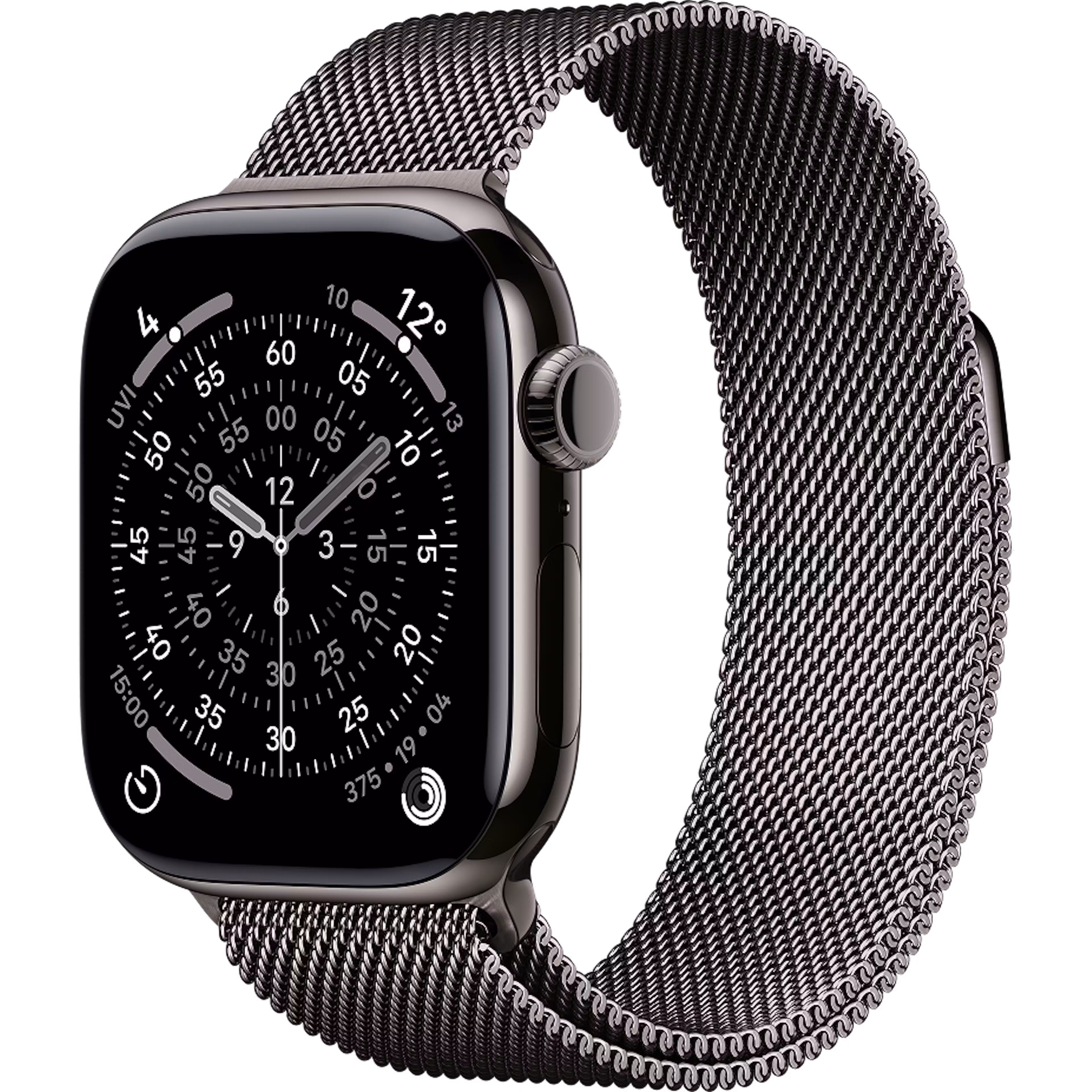 Apple Watch Series 11 GPS + Cellular 42mm Slate Titanium Case with Slate Milanese Loop