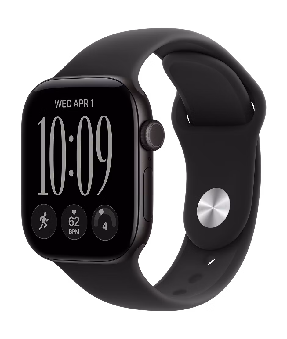 Apple Watch Series 12 GPS 42mm Black Aluminium case with Black Sport Band M/L