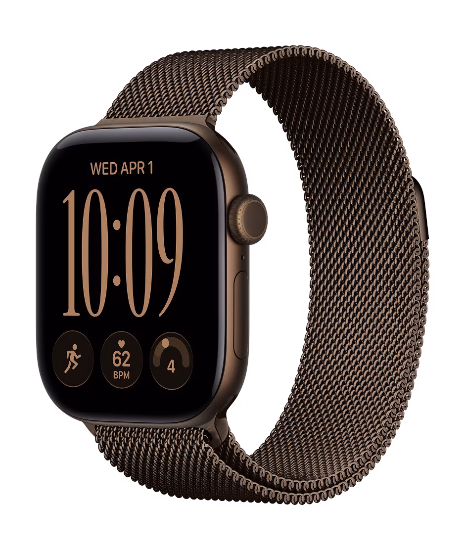 Apple Watch Series 12 GPS 42mm Dark Bronze Aluminium case with Dark Bronze Milanese Loop
