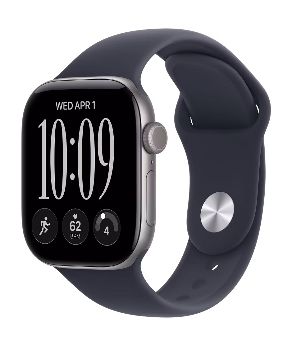 Apple Watch Series 12 GPS 42mm Space Grey Aluminium case with Navy Blue Sport Band M/L
