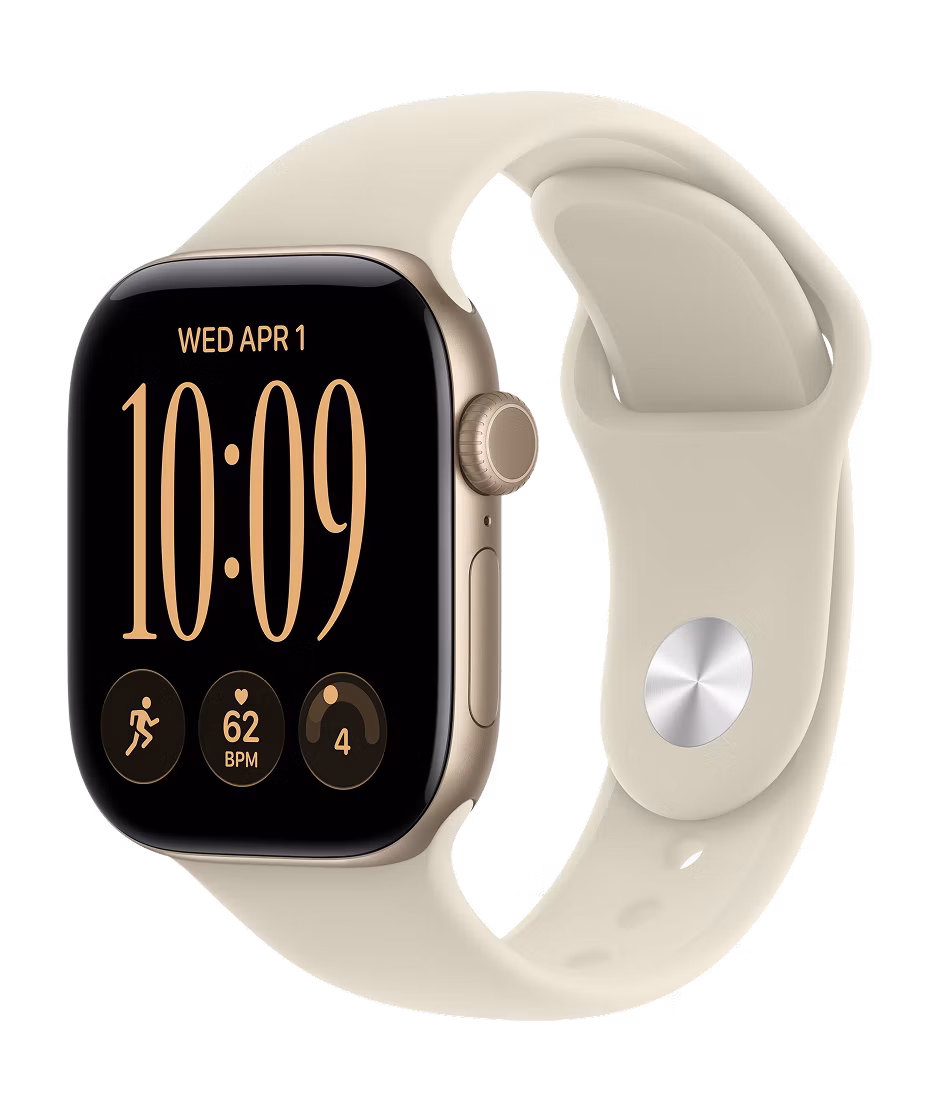 Apple Watch Series 12 GPS 42mm Light Gold Aluminium case with Sand Sport Band S/M