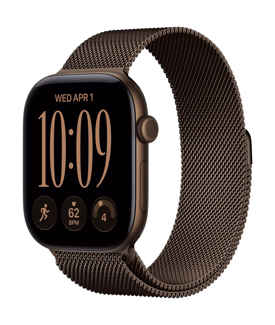 Apple Watch Series 12 GPS 46mm Dark Bronze Aluminium case with Dark Bronze Milanese Loop M/L