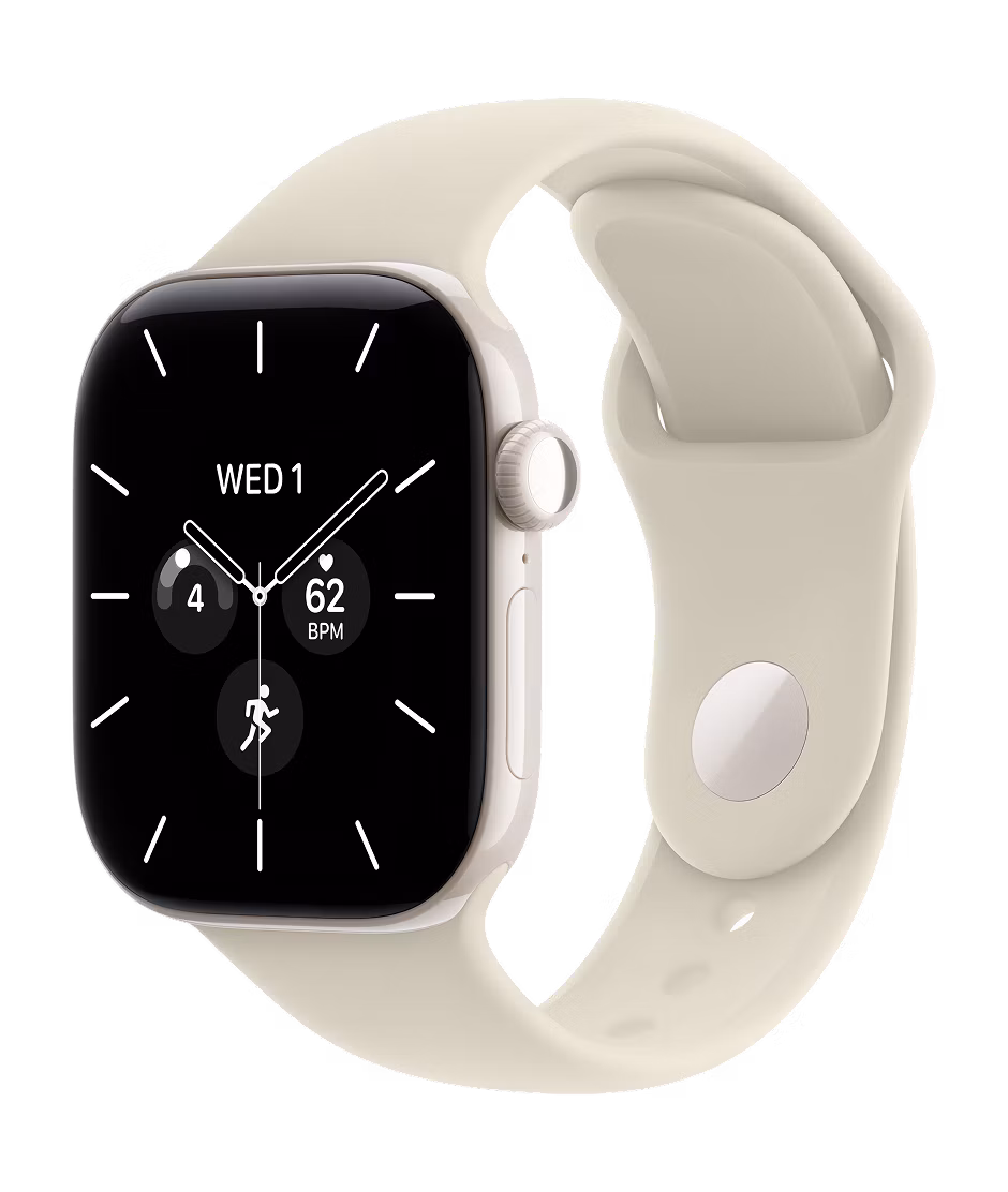 Apple Watch Series 12 GPS + Cellular 42mm Pearl White Ceramic case with Sand Sport Band S/M