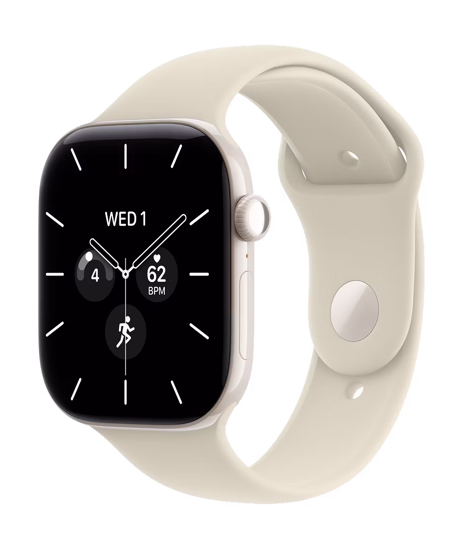 Apple Watch Series 12 GPS + Cellular 46mm Pearl White Ceramic case with Sand Sport Band M/L