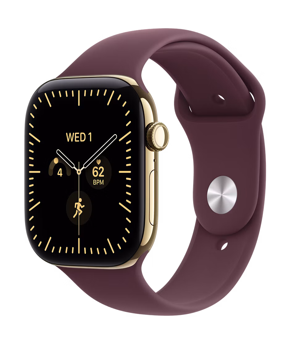 Apple Watch Series 12 GPS + Cellular 46mm Radiant Gold Titanium case with Radiant Gold Milanese Loop M/L