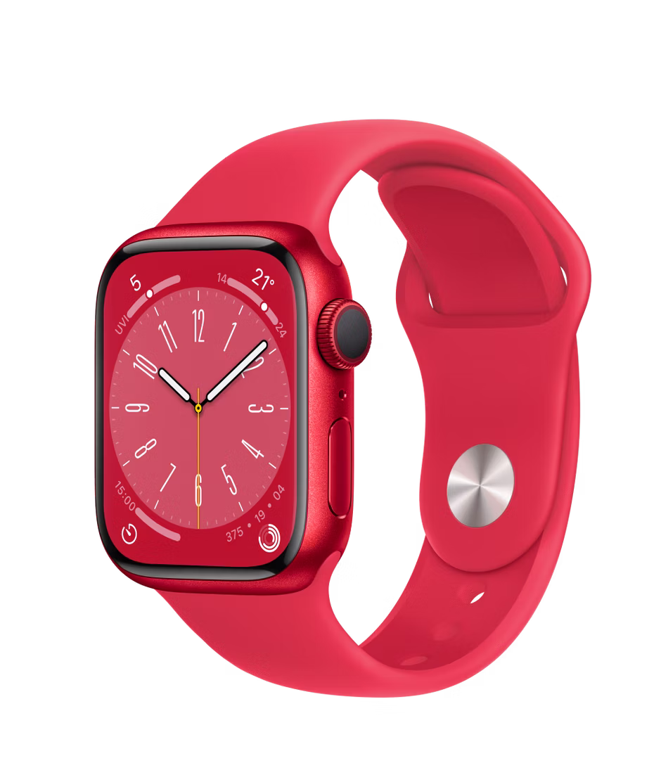 Apple Watch Series 8 GPS 41mm Red Aluminium Case with Red Regular Sport Band