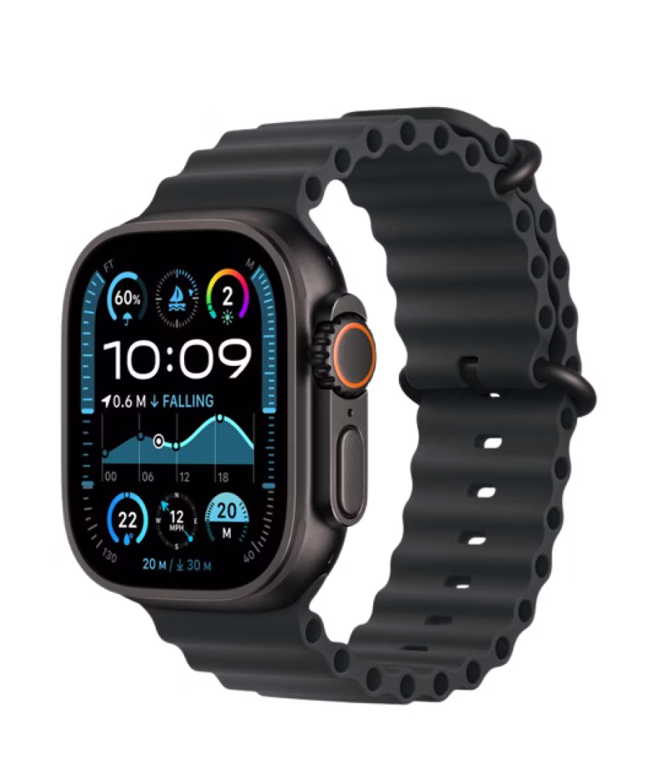 Apple Watch Ultra 2 GPS + Cellular 49mm Black Titanium Case with Black Ocean Band