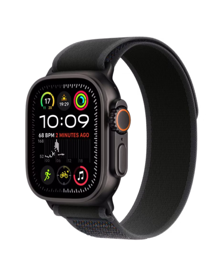 Apple Watch Ultra 2 GPS + Cellular 49mm Black Titanium Case with Black M/L Trail Loop