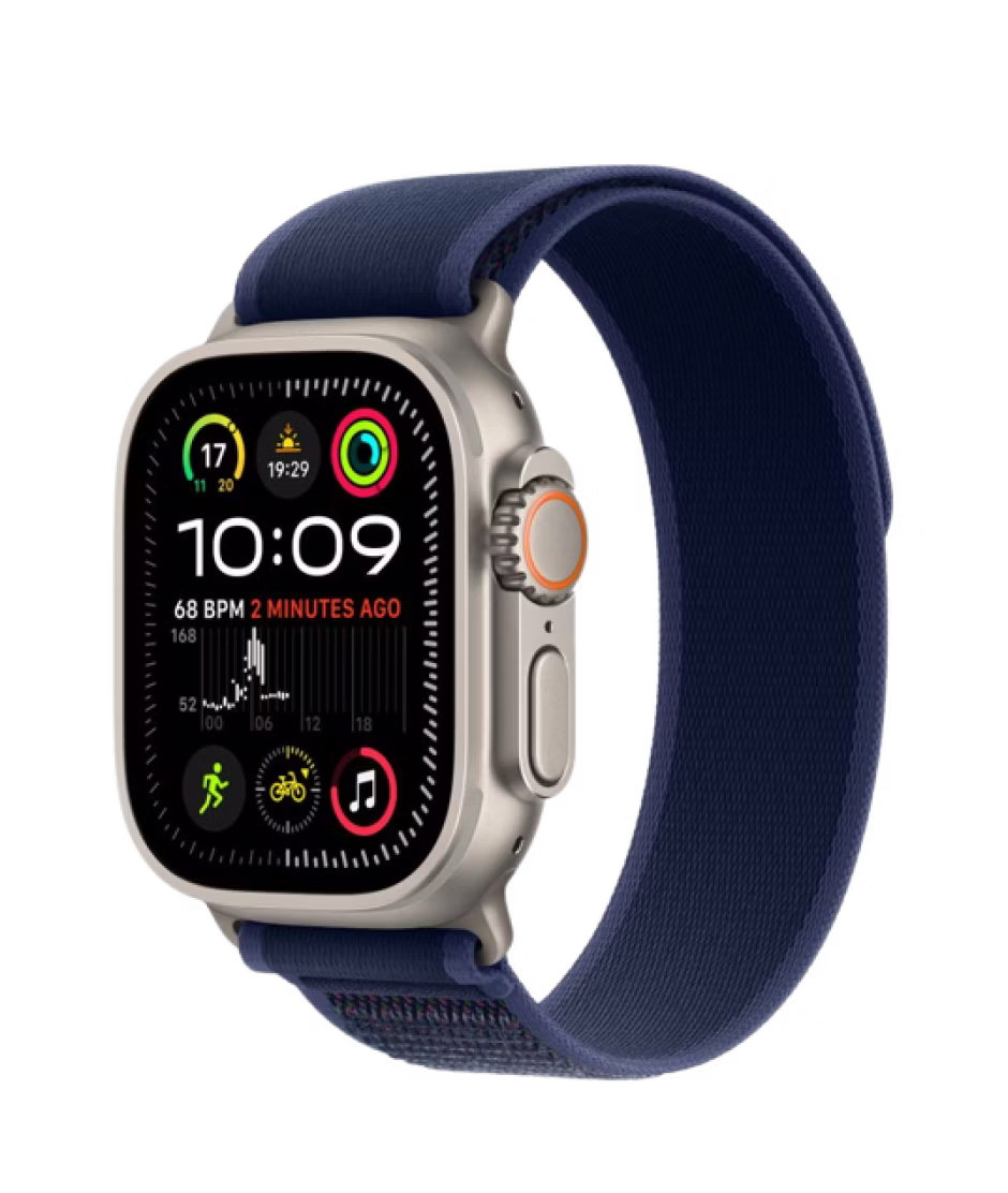 Apple Watch Ultra 2 GPS + Cellular 49mm Natural Titanium Case with Blue S/M Trail Loop