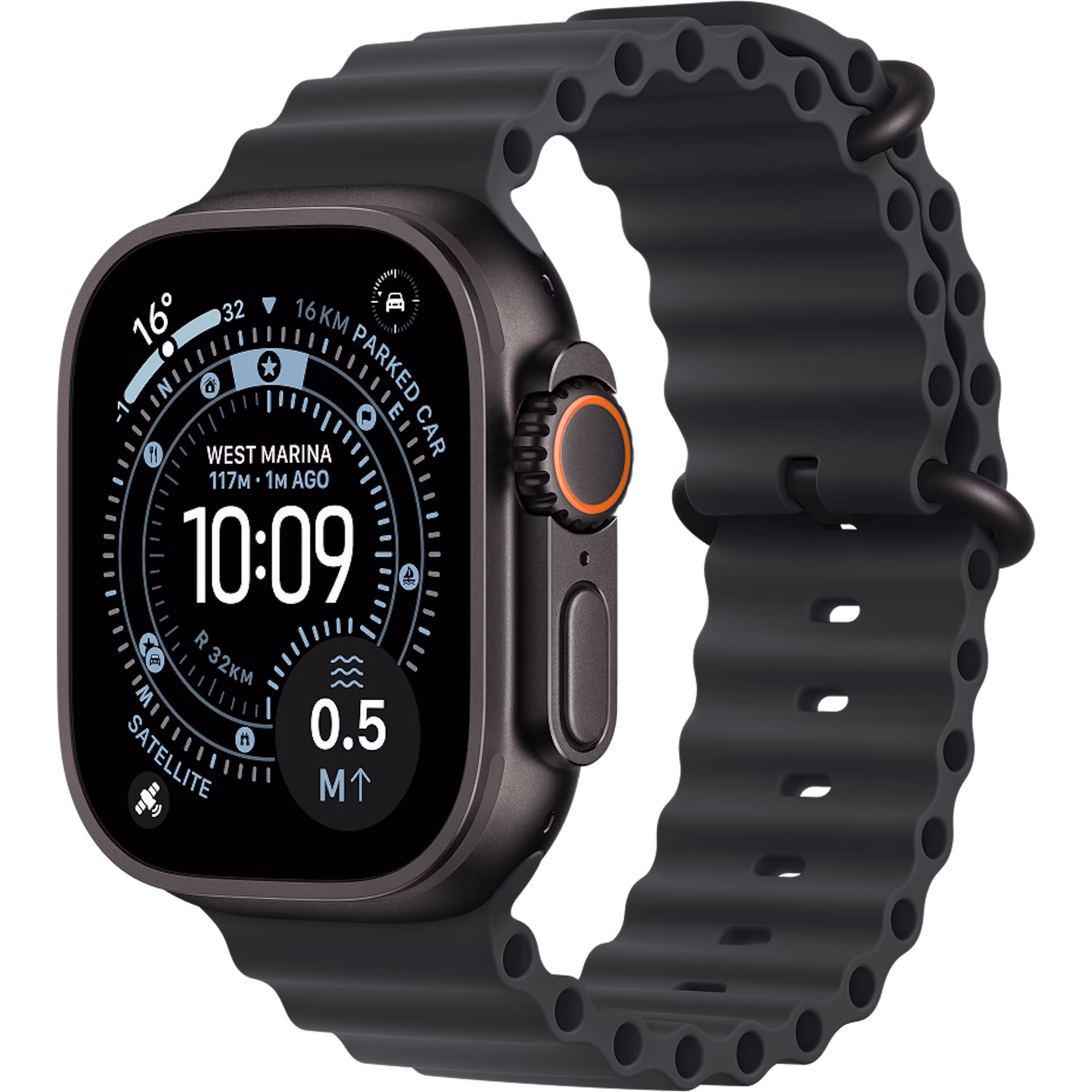 Apple Watch Ultra 3 GPS + Cellular 49mm Natural Titanium Case with Anchor Blue Ocean Band