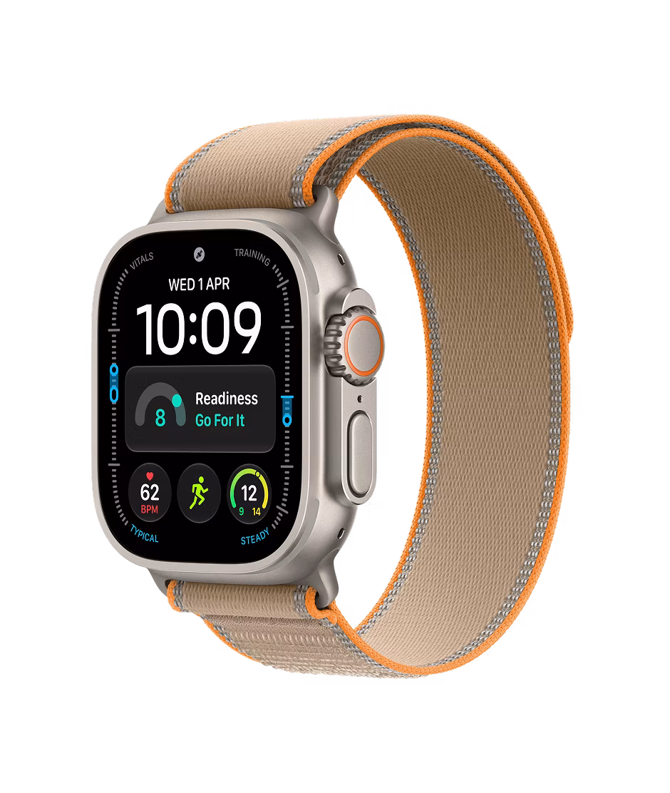 Apple Watch Ultra 4 GPS + Cellular 49mm Natural Titanium case with Sand Trail Loop S/M