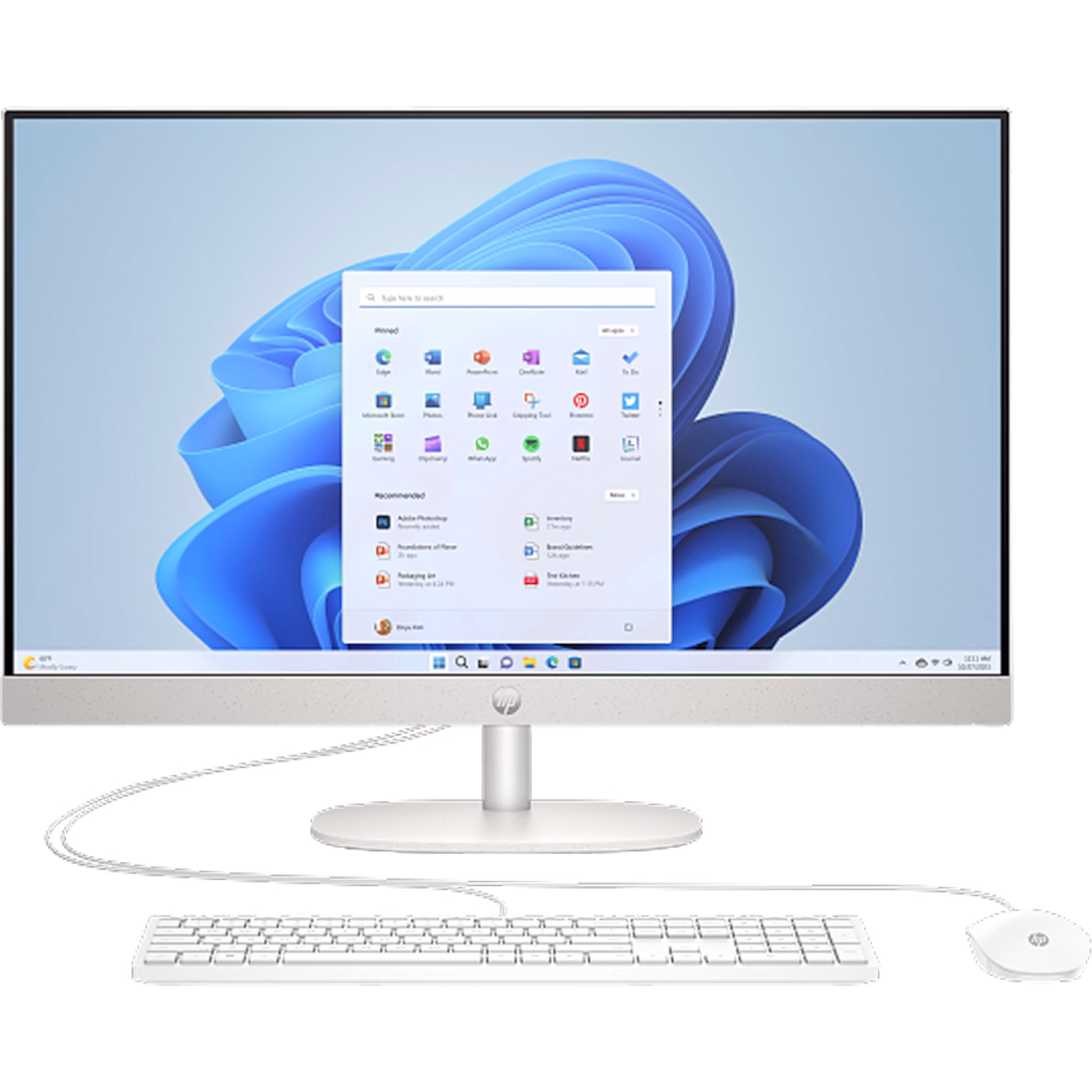 HP All-in-One PC (2025) 27" AMD Ryzen 7 7730U AMD Radeon Graphics 16GB memory 512GB storage Shell White