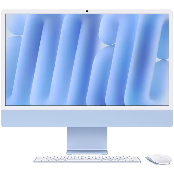 Apple iMac 24-inch (2024) M4 8-Core CPU 8-Core GPU 16GB Memory 256GB Storage Blue