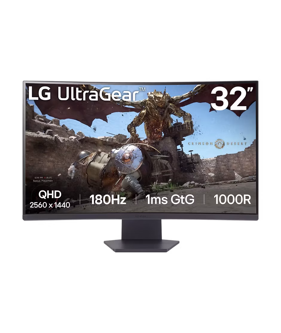 LG UltraGear™ 1000R Curved Gaming Monitor QHD 180Hz 32-inch Black