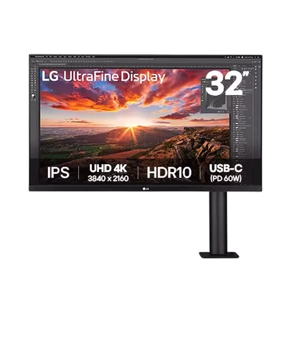 LG Ergo Monitor 4K UHD 32-inch Black