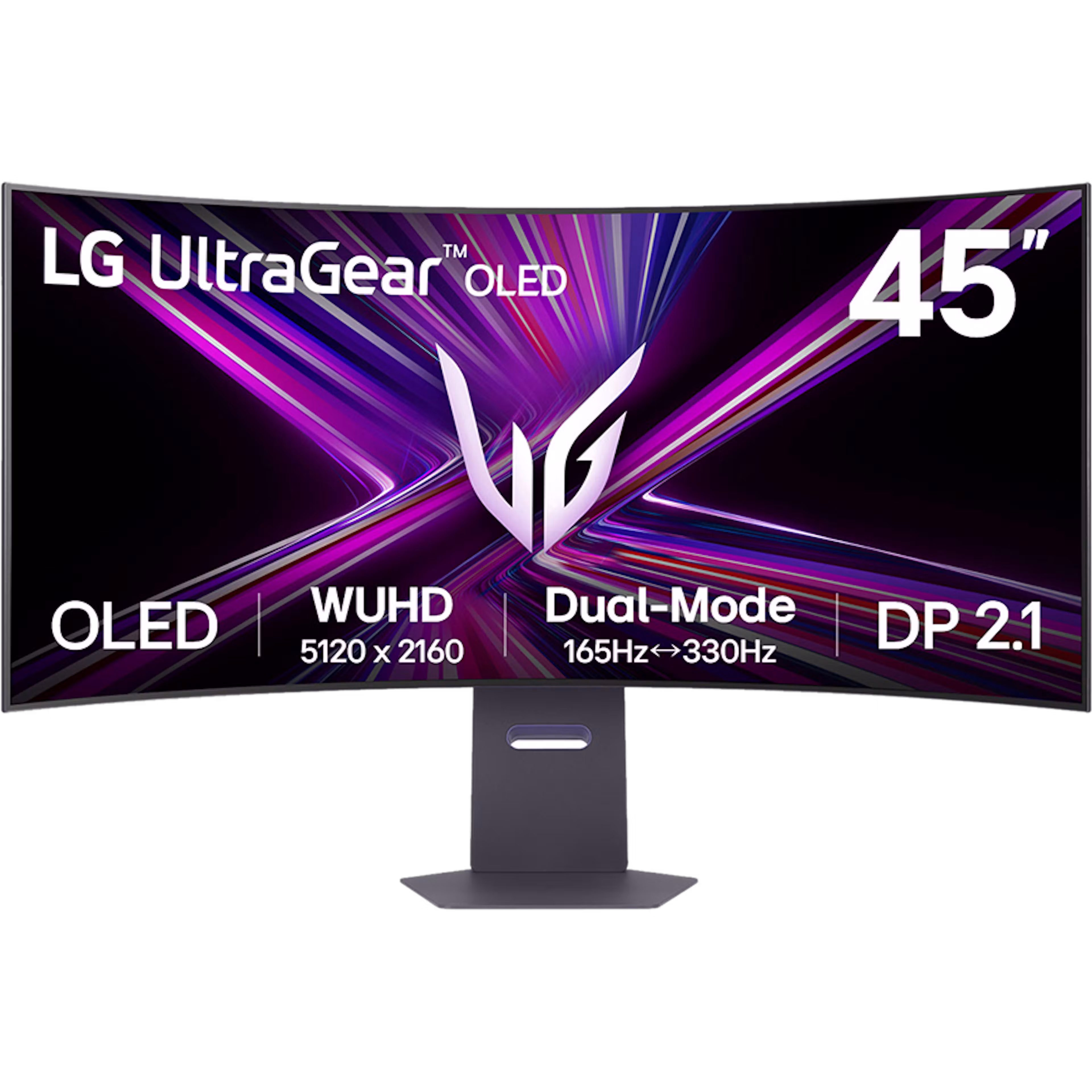 LG UltraGear™ OLED Gaming Monitor 5K2K Resolution Curved Dual-Mode 45-inch Black