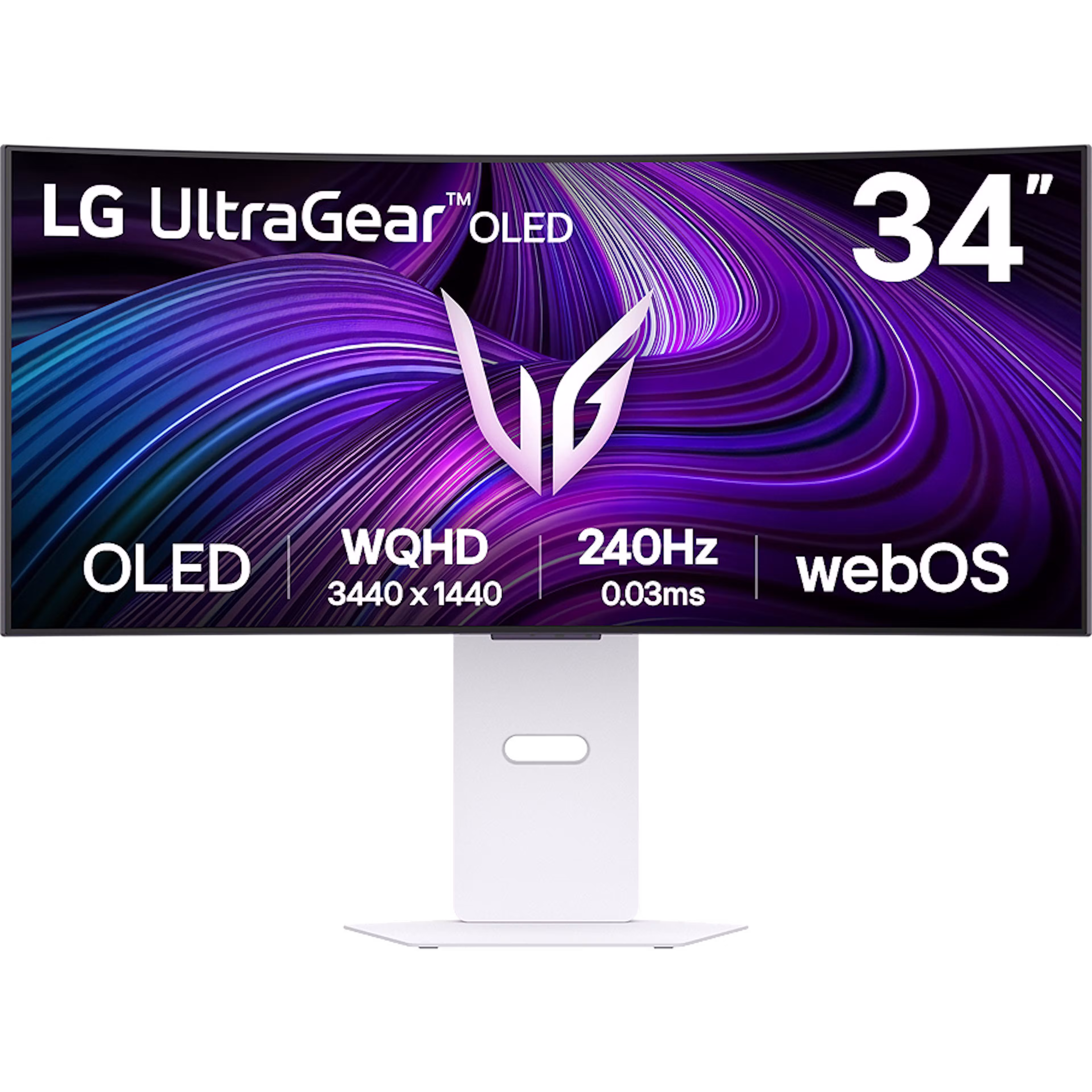 LG UltraGear™ OLED SMART Gaming Monitor WQHD 1440p Curved 34-inch White