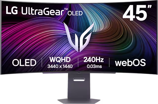 45" LG UltraGear™ OLED Gaming Monitor, 240Hz Refresh Rate, 0.03ms (GtG) Response Time, Black