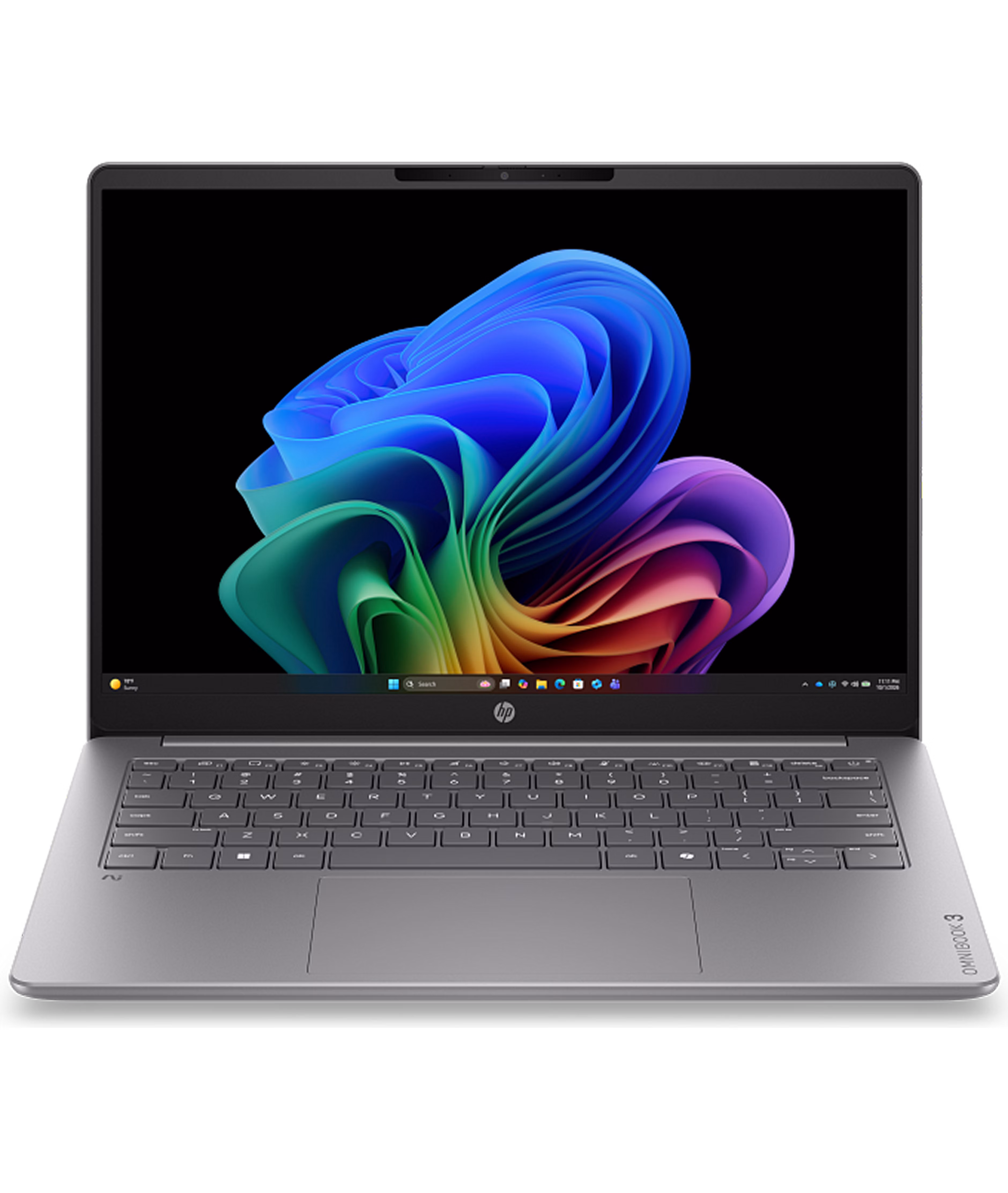 HP OmniBook 3 Next Gen AI (2026) 14" Windows 11 Home Snapdragon X X1-26-100 Qualcomm Adreno GPU 16GB memory 256GB storage Nouvelle Silver