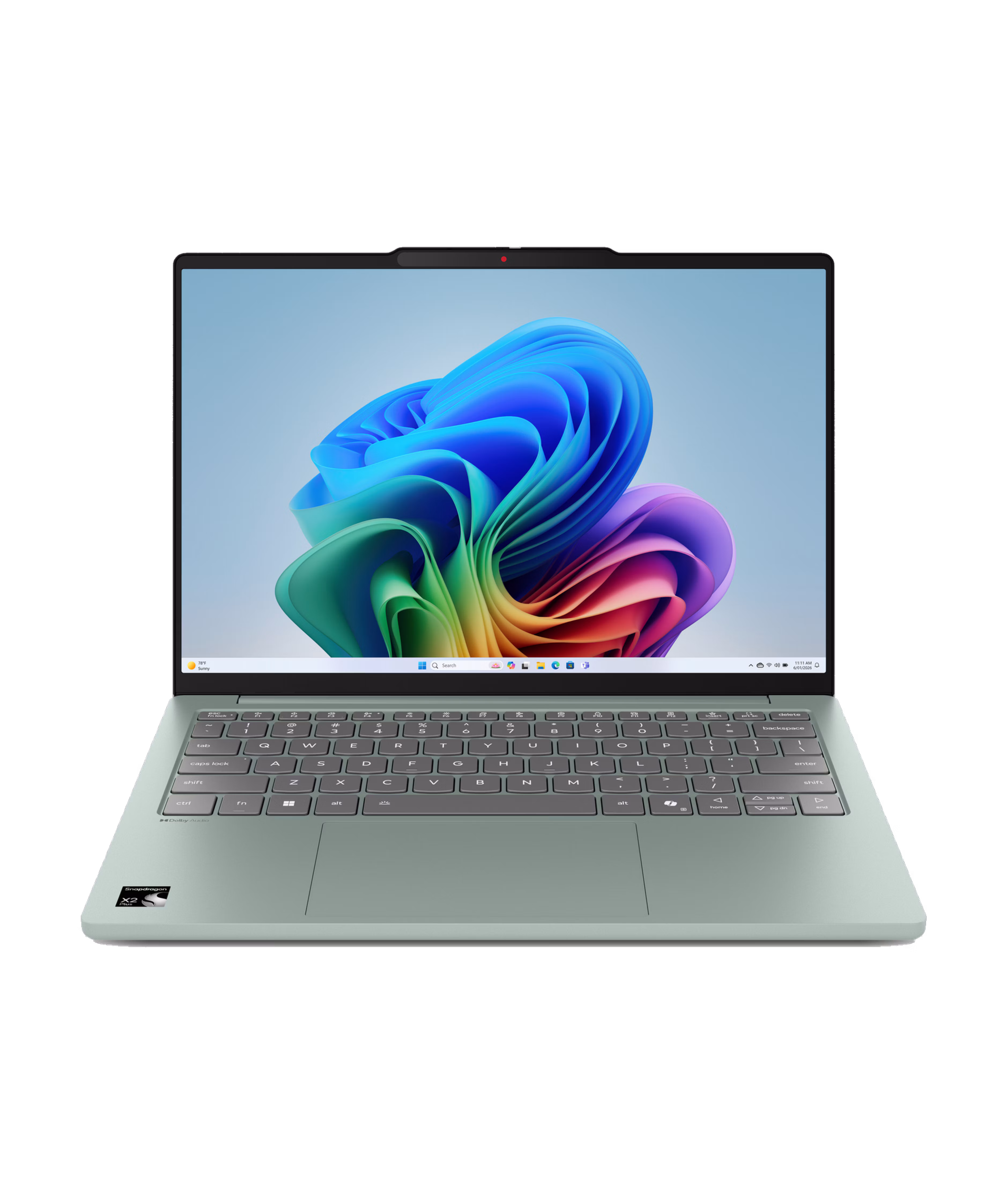 Lenovo IdeaPad Slim 5 (2026) 13.3" Windows 11 Home Snapdragon X2 Plus X2P-42-100 Integrated Qualcomm Adreno GPU 16GB memory 512GB storage Breeze Moss