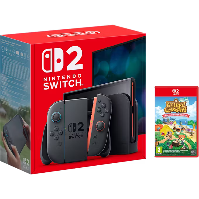 Nintendo Switch 2 Black with Animal Crossing: New Horizons - Nintendo Switch 2 Edition