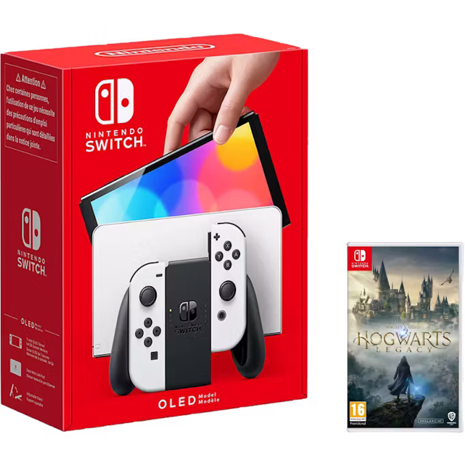 Nintendo Switch OLED Model with Hogwarts Legacy Bundle - White