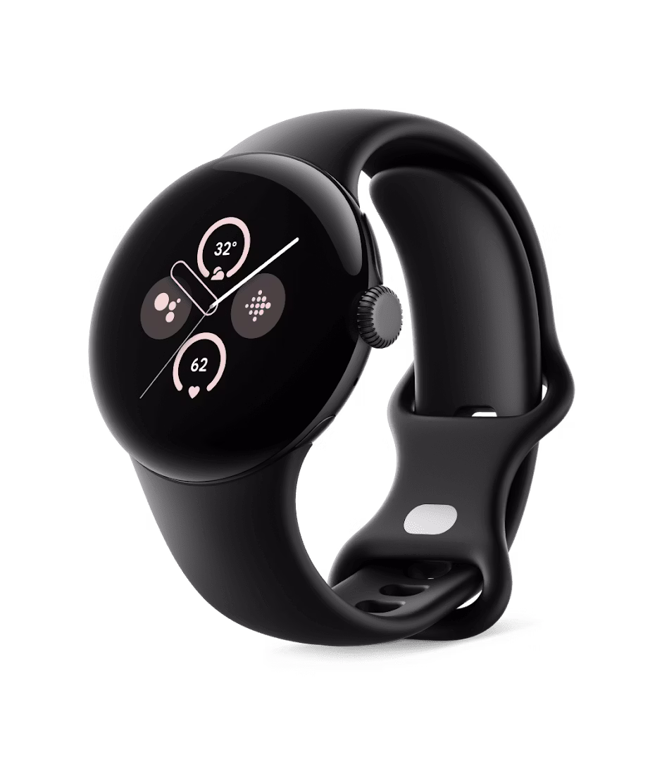 Google Pixel Watch 2 Bluetooth/Wifi Matte Black Aluminium Case / Obsidian Active Band