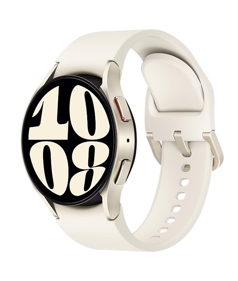 Samsung Galaxy Watch 6 Bluetooth 40mm Gold Case with Cream S/M Sport Band