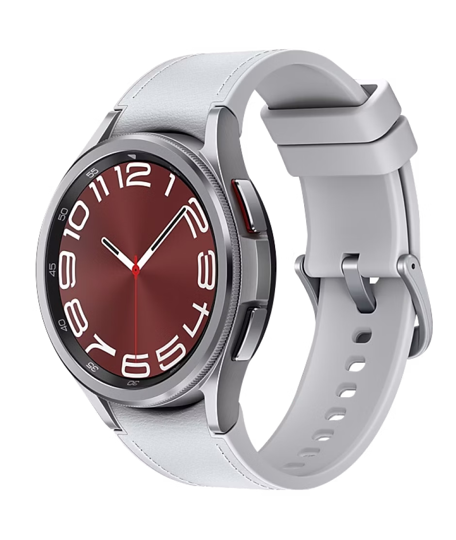 Samsung Galaxy Watch 6 Classic Bluetooth 43mm Silver Case with Silver S/M Hybrid Eco-Leather Band