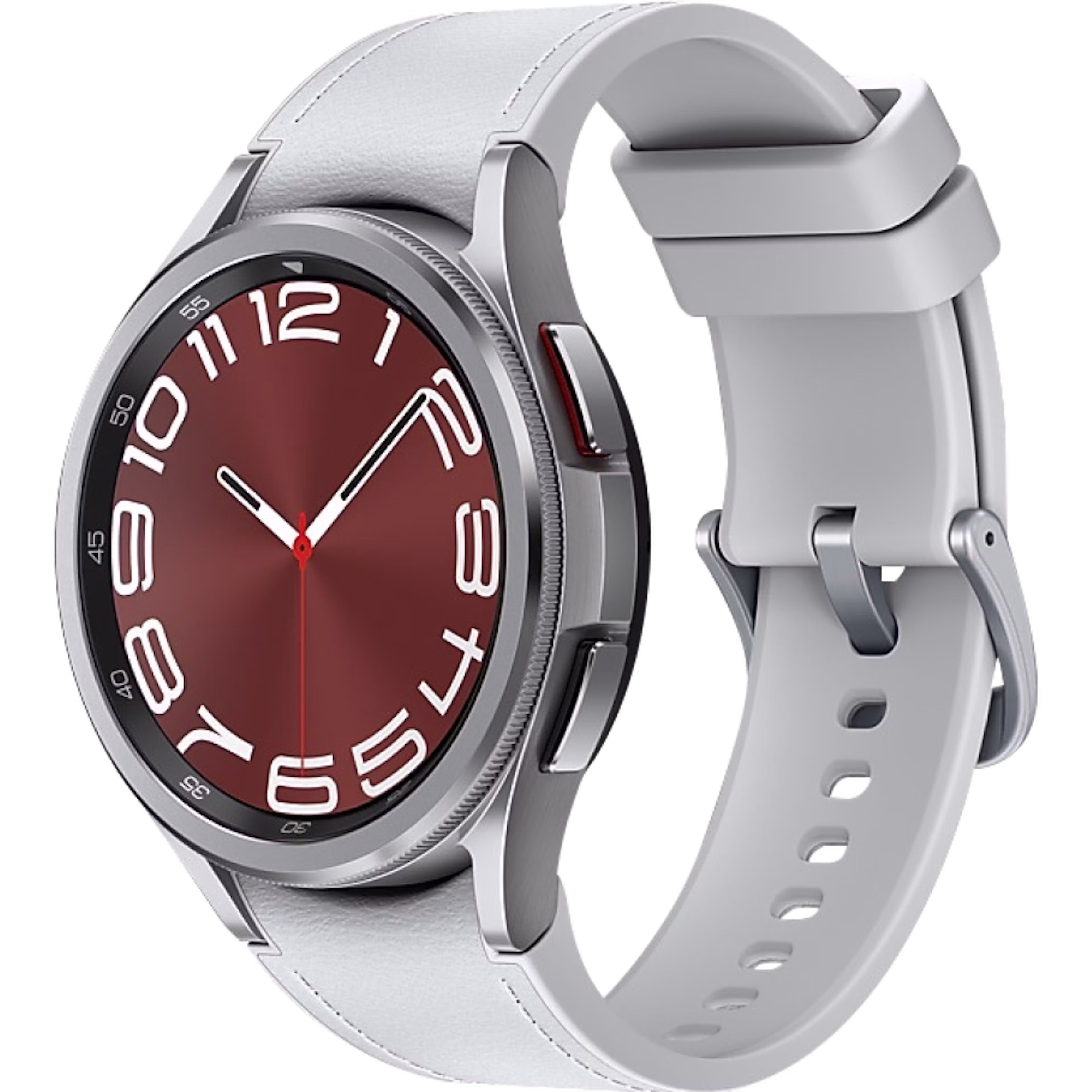 Samsung Galaxy Watch 6 Classic Bluetooth 43mm Silver Case with Silver S/M Hybrid Eco-Leather Band