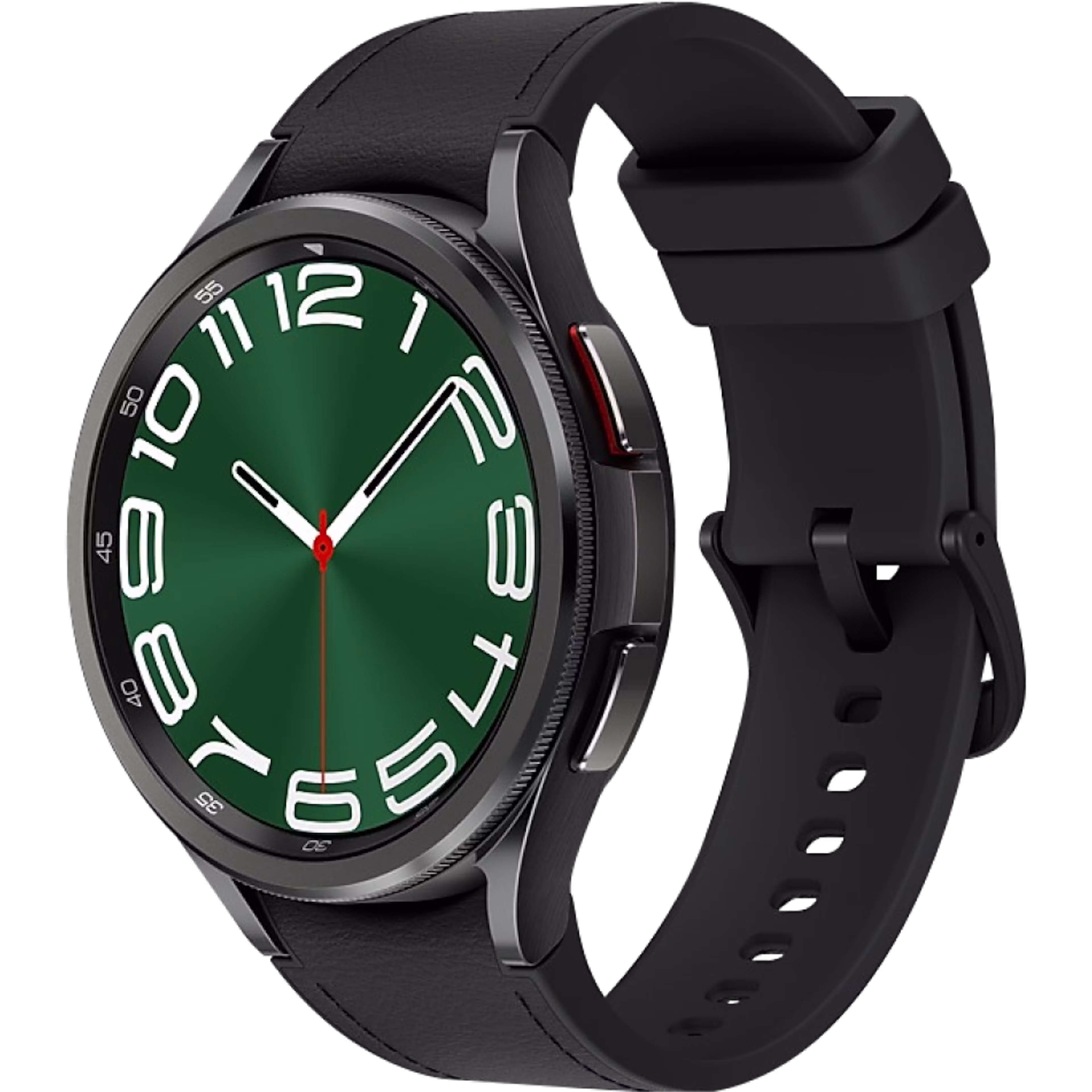 Samsung Galaxy Watch 6 Classic Bluetooth 47mm Black Case with Black M/L Hybrid Eco-Leather Band