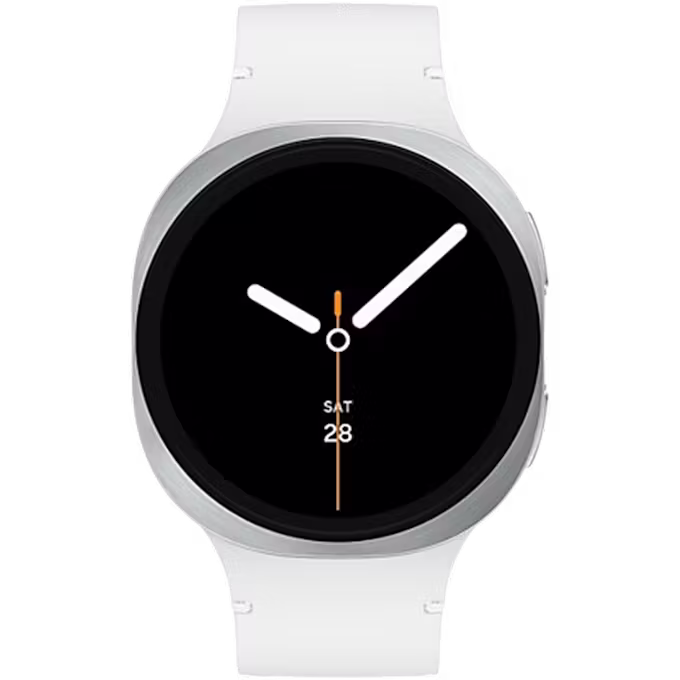 Samsung Galaxy Watch8 40mm Silver Case with White Sport Band S/M
