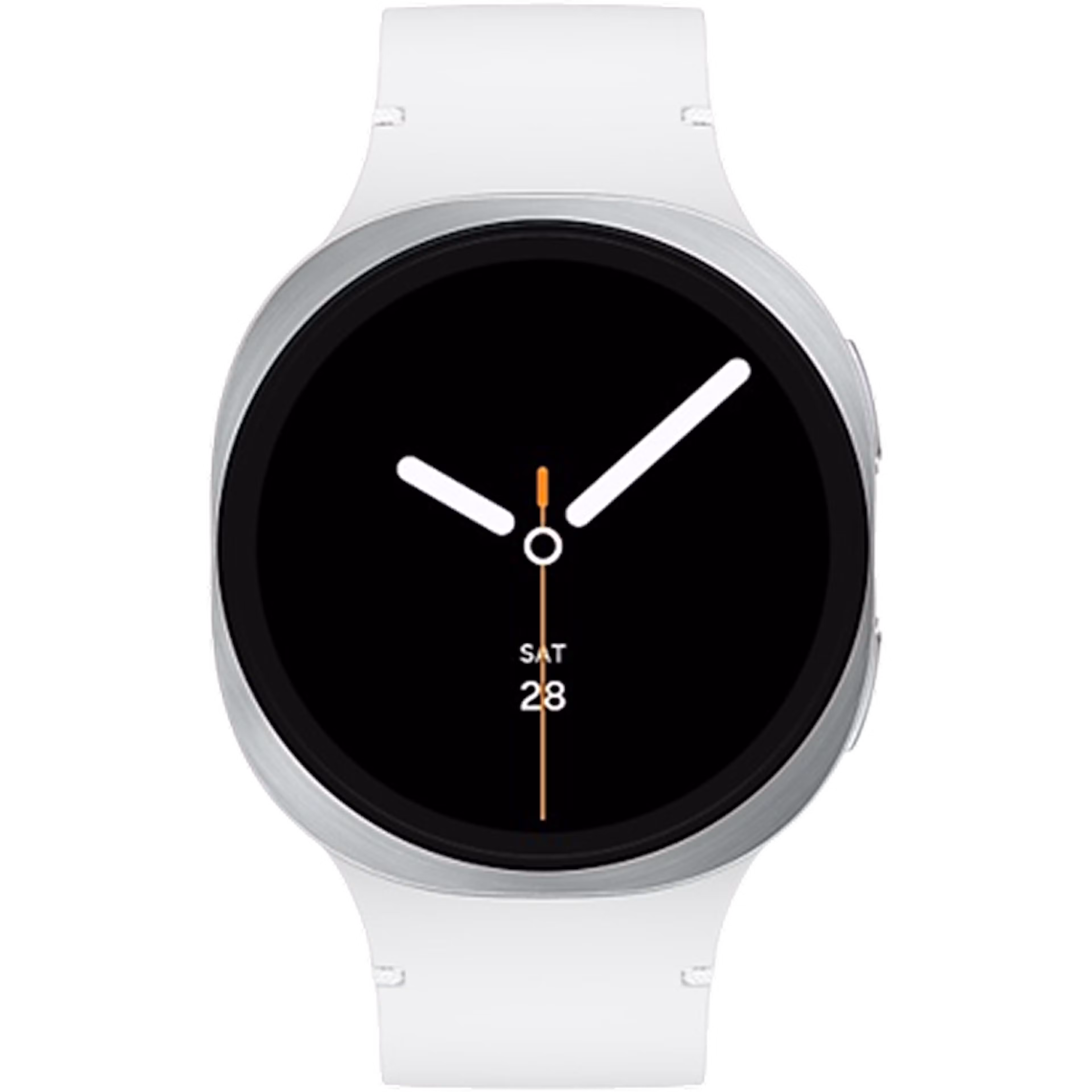 Samsung Galaxy Watch8 44mm Silver Case with White Sport Band M/L