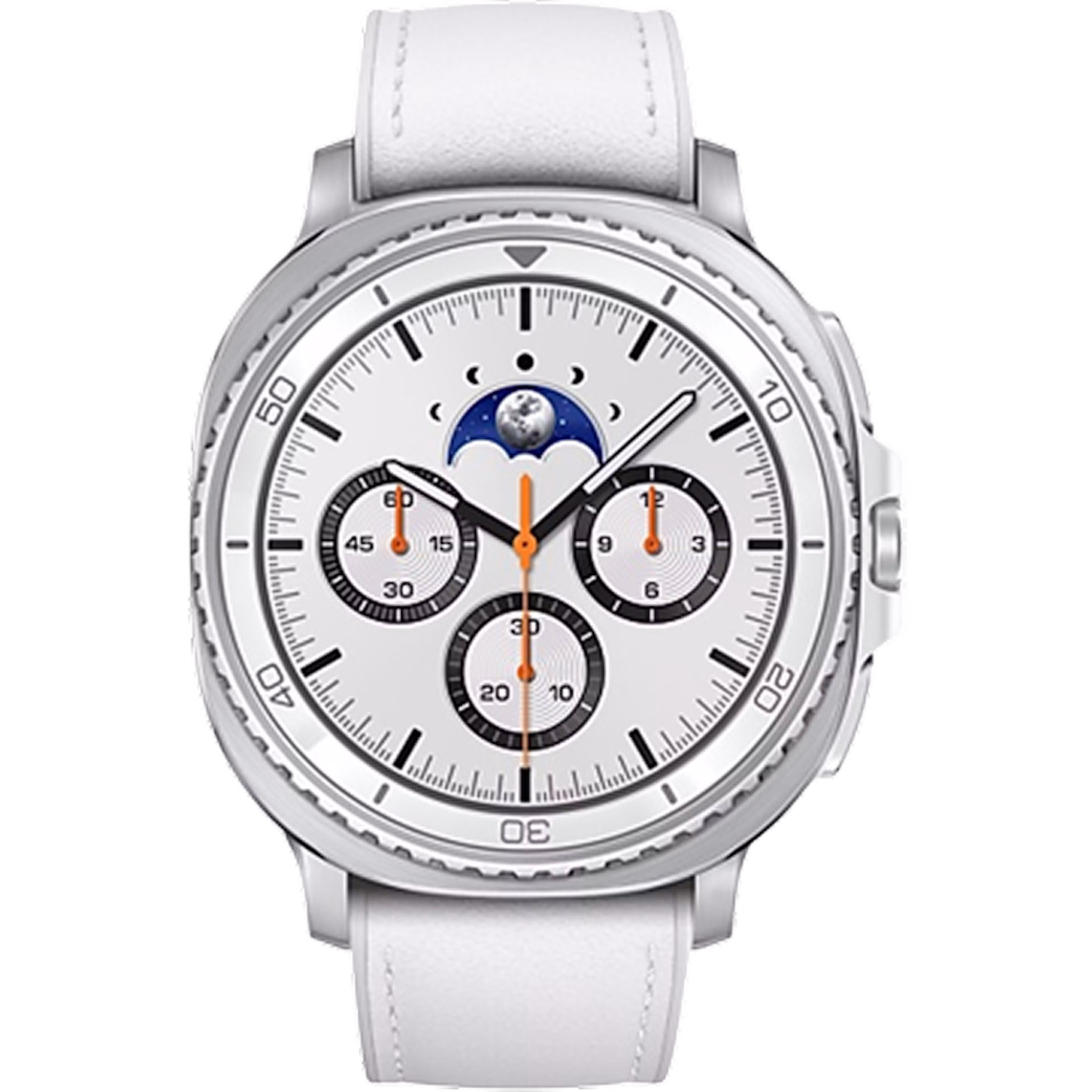 Samsung Galaxy Watch8 Classic 46mm White Case with White Hybrid Band S/M/L