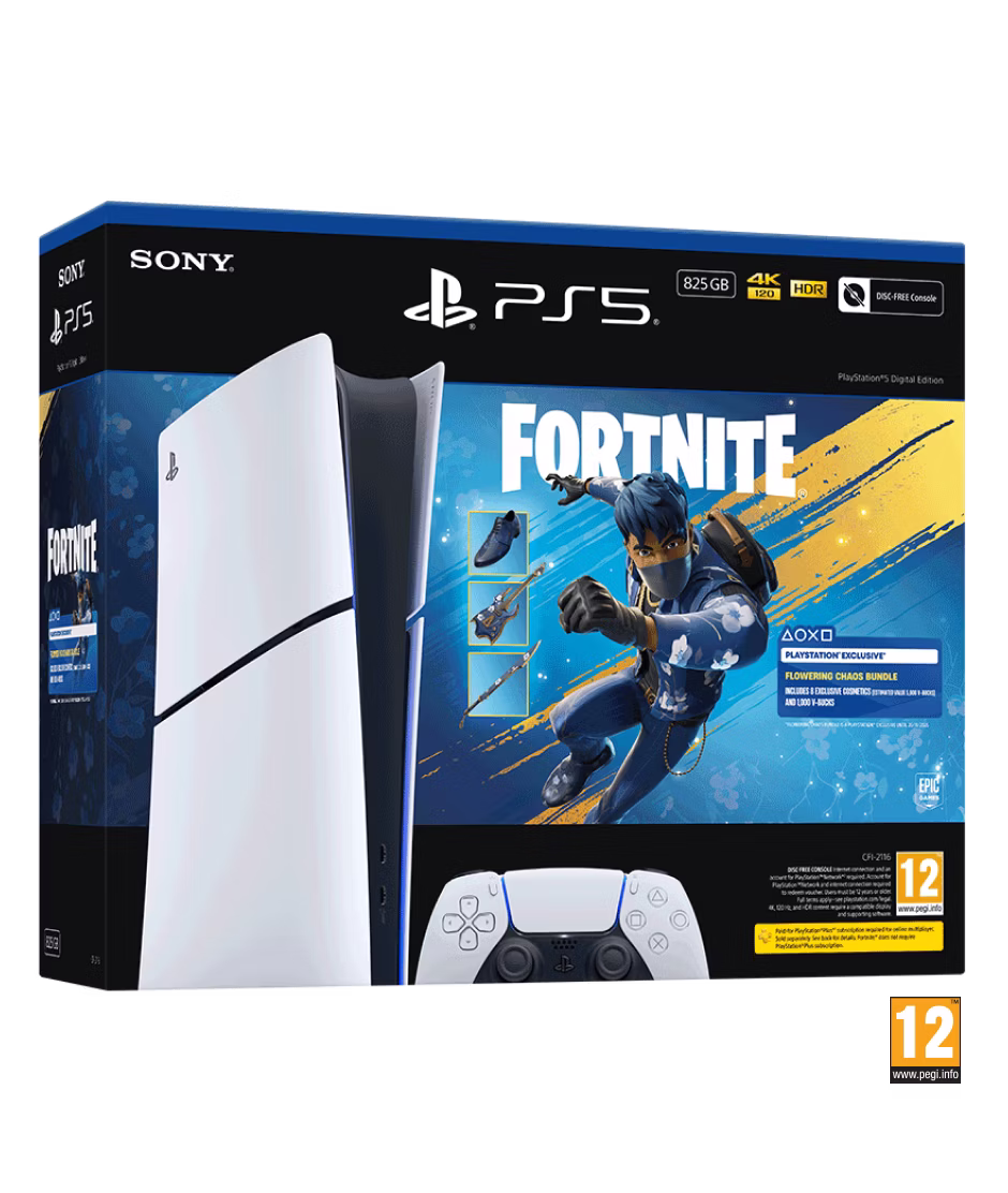 Sony PlayStation®5 Digital Edition Console - 825GB - Fortnite Flowering Chaos Bundle