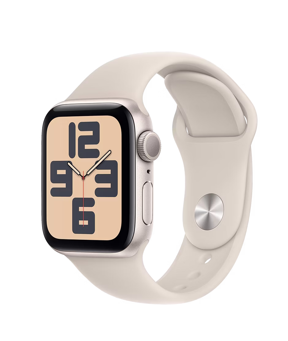 Apple Watch SE (2023) GPS 40mm Starlight Aluminium Case with Starlight S/M Sport Band