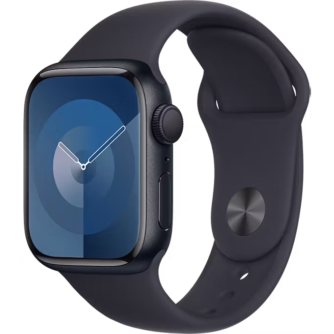 Apple Watch Series 9 GPS 41mm Midnight Aluminium Case with Midnight M/L Sport Band