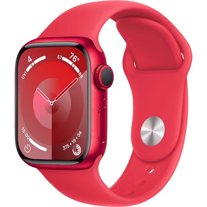 Apple Watch Series 9 GPS 41mm (PRODUCT)RED Aluminium Case with Red M/L Sport Band