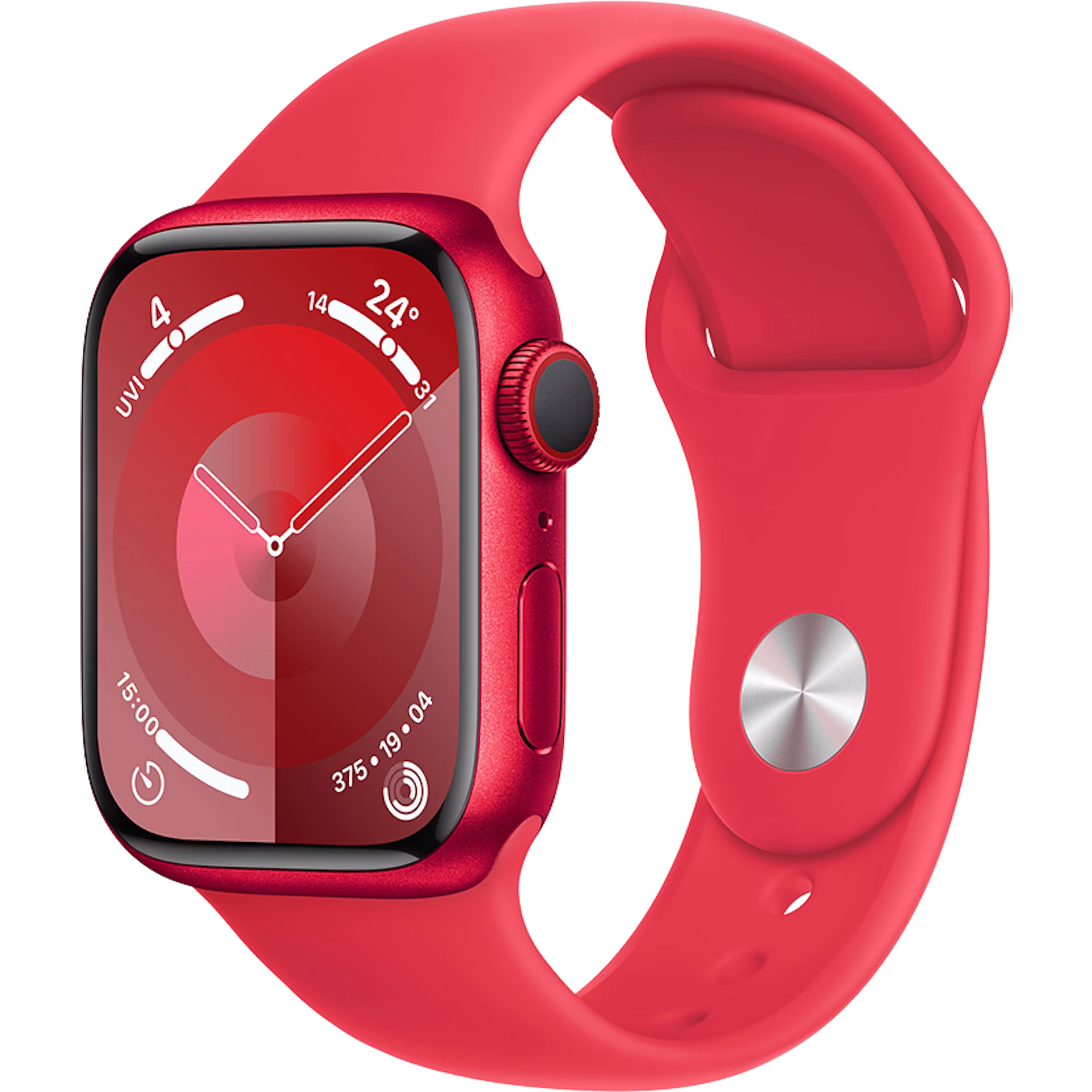 Apple Watch Series 9 GPS + Cellular 41mm (PRODUCT)RED Aluminium Case with Red S/M Sport Band