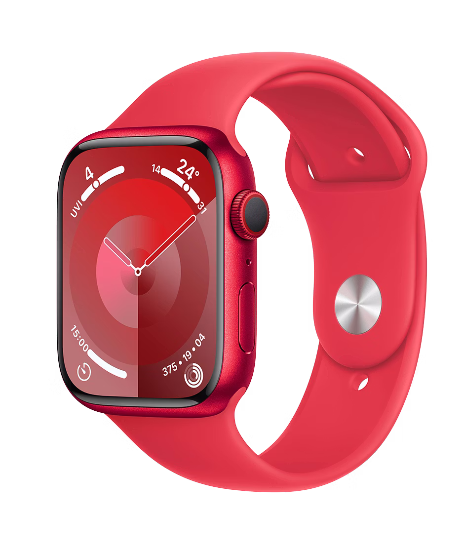 Apple Watch Series 9 GPS + Cellular 45mm (PRODUCT)RED Aluminium Case with Red S/M Sport Band